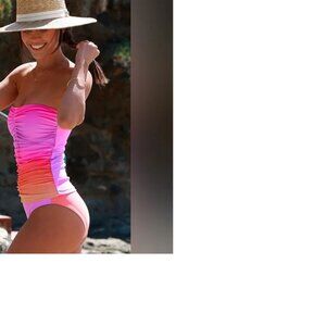 NWT Beachsissi Smocked Tummy Control Gradient Print Tankini Set – Size L